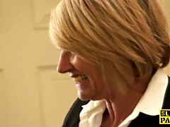 ブロンド, イギリス人, Hd, ピアス, 現実, ラフ, ストッキング, タトゥー