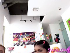 Большой член, Минет, Глубокая глотка, Хд, Лизание жопы, Глотающие, Втроем, Сиськи