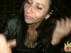 Lady Paris gets her Tight Pussy POUNDED in a public Parking Lot