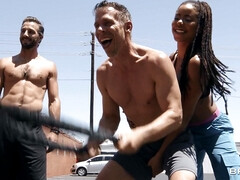 Ebony MILF Kira Double Assfuck