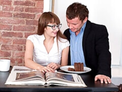 デカ尻, デカチン, フェラチオ, 茶髪の, 自然山雀, 小柄, ティーン, オッパイの