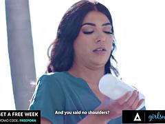 美女, フェティッシュ, ハードコア, 異人種間, マッサージ, オイル, アウトドア, オッパイの