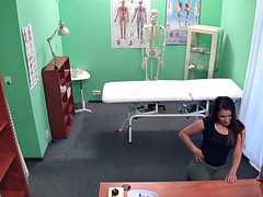 Doctor with big dick fucks cute patient