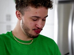 18, デカチン, ブロンド, 女, Hd, キッチン, オーガズム, オマンコ