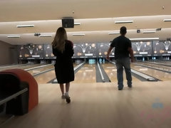 Blond, Flashing, Vriendin, Klein, Gezichtspunt, Openbaar, Kut duiken, Mager