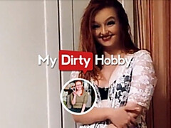 Gros cul, Grosse bite, Gros seins, Sucer une bite, Pov, Rousse roux, Jarretelles, Suçant