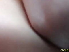 美女, フェラチオ, 茶髪の, 巨乳な, ディルド, オナニー, 一人, おもちゃ