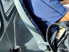 Stroking my cock for a latina on the bus