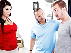 Beautiful busty brunette Darling Danika is enjoying hard fuck so much