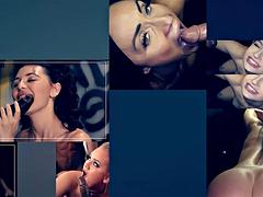 Blonde, Sucer une bite, Tir de sperme, Branlette thaïlandaise, Hd, Interracial