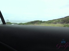 Bad, Strand, Bikini, Braunhaarige, Freundin, Muschi, Rasiert, Scherzbold