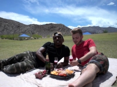 Hot boyfriend flip flop and cumshot