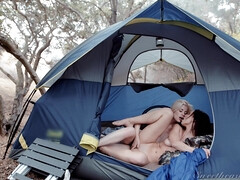 Terror Camp Scene Last Moments part 2 - Aidra Fox outdoor lesbian sex in camping tent