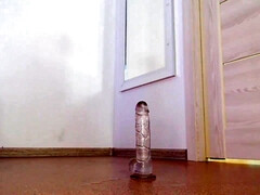 素人, デカパイ, フェラチオ, 茶髪の, 巨乳な, ディルド, 一人, オッパイの