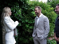 Lieveling, Grote lul, Blond, Pijpbeurt, Gapende, Hd, Realiteit, Trio