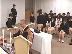 Asian girls go to church half nude part2