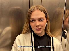 素人, ブロンド, フェラチオ, カップル, ヨーロピアン, ハメ撮り, ロシア人, ティーン