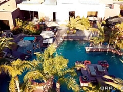 デカ尻, ビキニ, ブロンド, ダブル開発, 黒人, ピアス, オマンコ, 現実