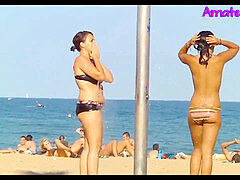 stripped to the waist Beach Amateurs teenagers Spy movie
