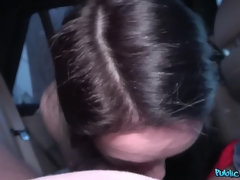 Amateur, Mamada, Coche, Corridas, Corridas faciales, Pajear, Al aire libre, Público