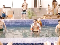 Aziatisch, Grote lul, Grote mammen, Rondborstig, Schattig, Groep, Hd, Buiten