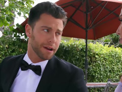 アメリカ人, お尻, 茶髪の, チン, 自然山雀, ショートヘア, オッパイの, 結婚式