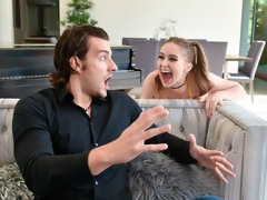 Rubia, Mamada, Estilo perrito, Besar, Coño, Afeitado, Adolescente, Tetas