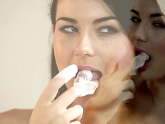 Lucy - Yogurt Juice [4K] - Lucy Li busty european brunette in erotic solo masturbation