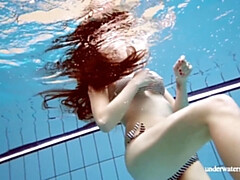 美女, デカパイ, 女, Hd, 小柄, プール, 一人, 水中