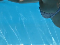 フェティッシュ, ハードコア, 淫乱熟女, プール, ポルノスター, 一人, オッパイの, 妻