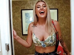 After her workout this dark haired cutie gets oiled up and screwed hard