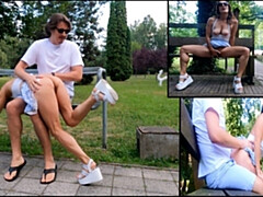 素人, エクストリーム, 女, 露出狂, オーガズム, アウトドア, 公共, のぞき