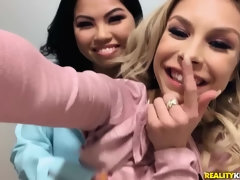 ブロンド, 茶髪の, キス, レズビアン, なめる, オマンコ, ティーン, オッパイの