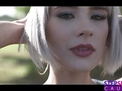 Blond, Vrouw, Hd, Orgasme, Buiten, Klein, Kort haar, Tieten likken