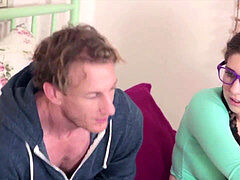 Amerikaans, Stel, Vingeren, Klein, Kousen, Zuigen, Taboe, Tiener