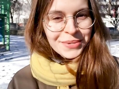 バック, 女, ドイツ人, 眼鏡, 毛深い, オナニー, 天然, 一人
