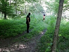 Fesselspiele, Erniedrigung, Nackt, Im freien, Muschi, Sklave, Gefesselt, Titten