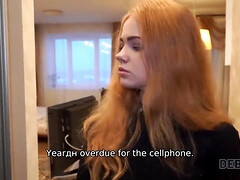 Pijpbeurt, Diep in de keel, Hardcore, Geld, Roodharige vrouw, Ruw, Russisch, Tiener