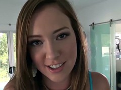 Hot babe Maddy OReilly deepthroats his hard gigantic dick