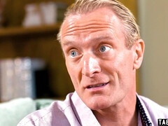 バイセクシャル, フェラチオ, 茶髪の, チン, Hd, ガリガリ, ペニスバンド, 三人