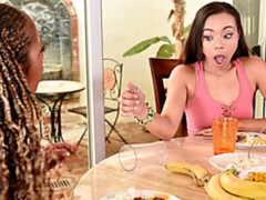 Misty Stone and Adriana Maya are getting fucked by two black dicks