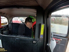 Lady Zee & Sandra Zee take on Euro cab driver in a wild public sexcapade