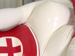 Hakken, Latex, Masturbatie, Alleen, Billekoek, Zuigen, Taboe, Tieten likken