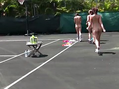 Tetas grandes, Universidad, Linda, Grupo, Lesbiana, Al aire libre