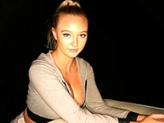 Blondine, Blasen, Sperma im mund, Spermaladung, Handjob, Lecken, Natürlichen titten, Pov