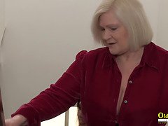 ぽっちゃり, デカパイ, イギリス人, レズビアン, オナニー, 熟年, 母, 妻