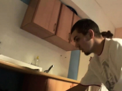 Sucer une bite, Brunette brune, En levrette, Adolescente, Nénés