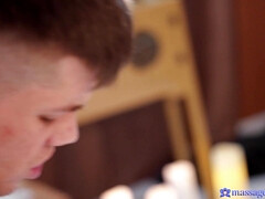 Blonde masseuse Micky Muffin big dick creampie