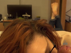 彼女, 眼鏡, 毛深い, 手コキする, キス, なめる, ふっくら乳首, オッパイの