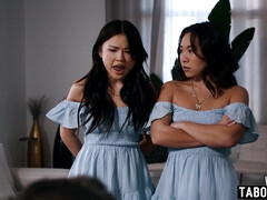 Asiático, Morena, Sexo duro, Pequeña, Flaco, Adolescente, Trio, Tetas